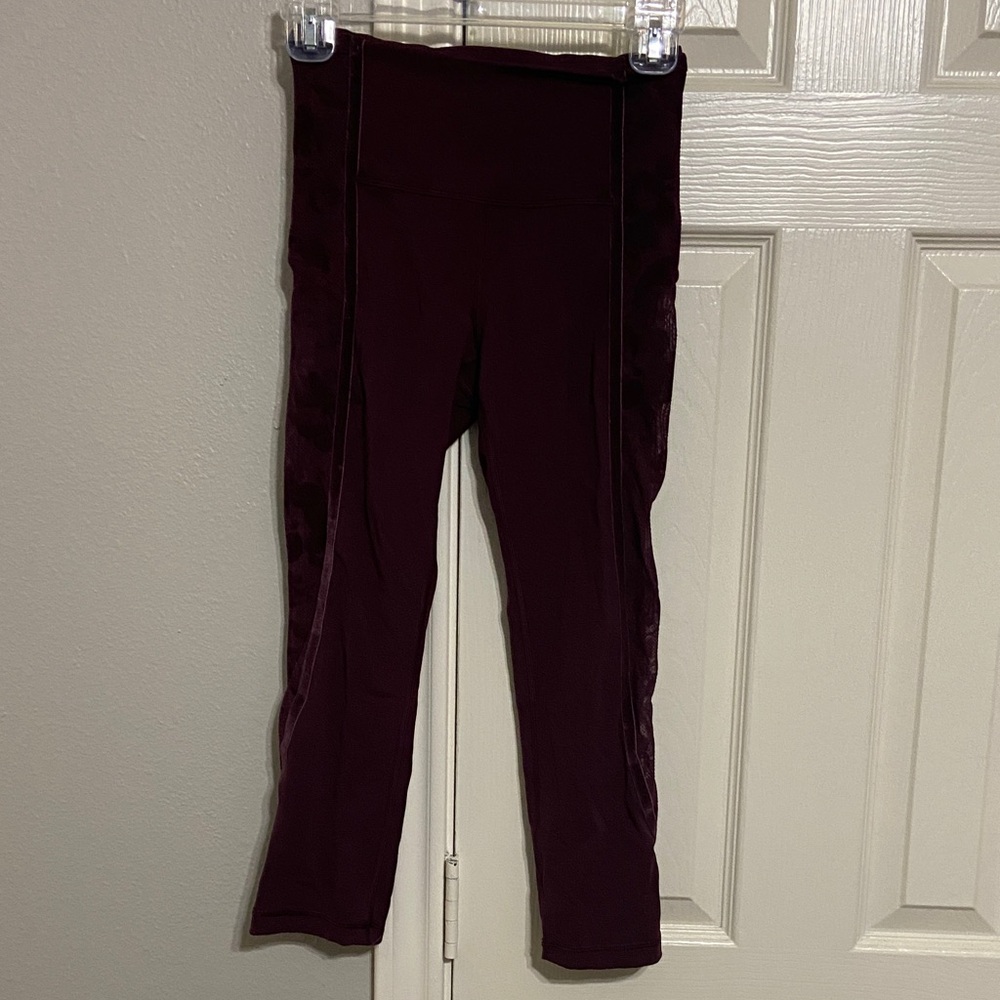 Lululemon High-Waist Burgundy Leggings